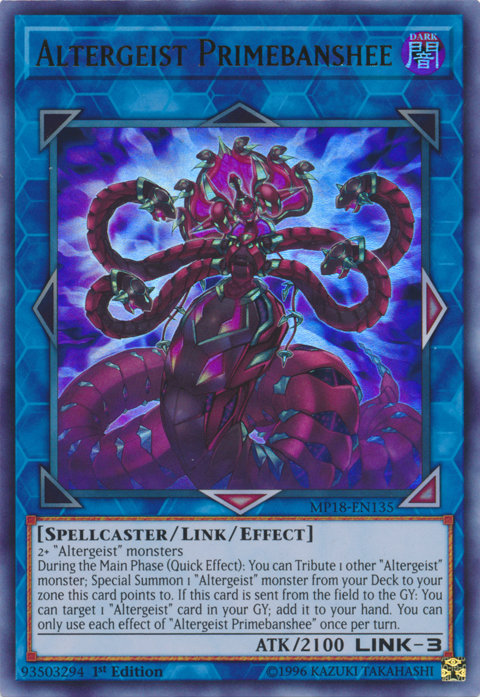 yugioh altergeist cards Altergeist Primebanshee [MP18-EN135] Ultra Rare