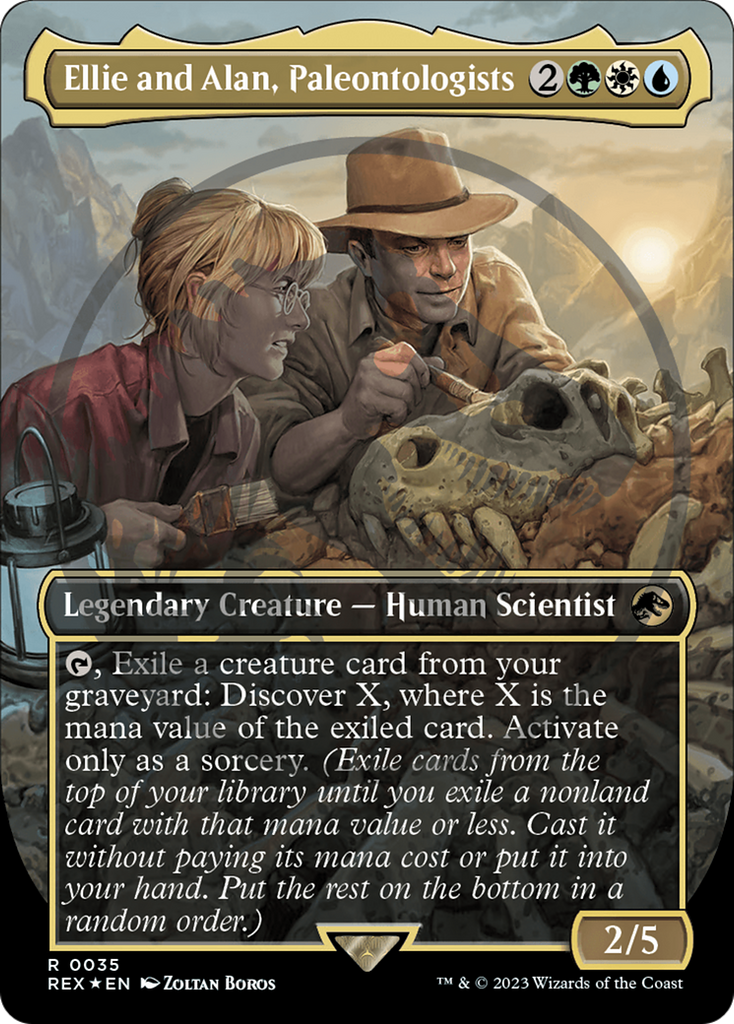 Ellie and Alan, Paleontologists Emblem (Borderless) [Jurassic World Co