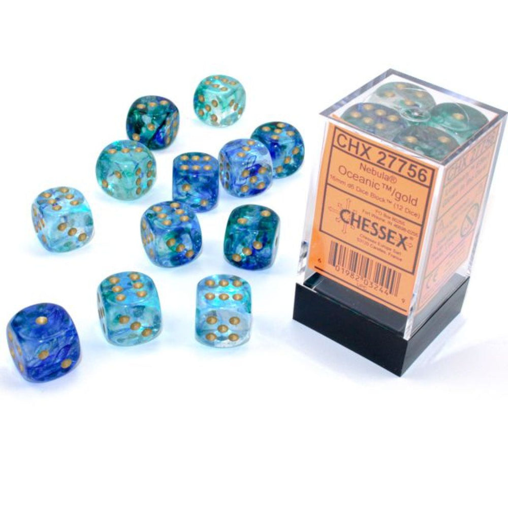 Chessex D6 Dice Set - 16mm (12 Dice)