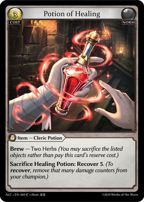 mtg do you keep draft cards Potion of Healing (069) [Alchemical Revolution]