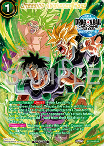 Uneasing Awakened Rage (Alt-Art Card) (BT21-097) [Promotion Cards]