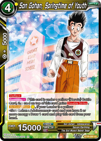 Son Gohan, Springtime of Youth (BT28-086) [Prismatic Clash]