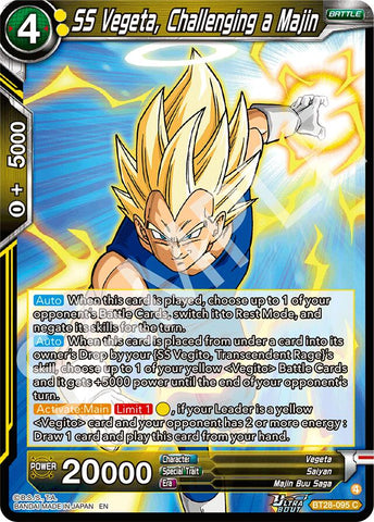 SS Vegeta, Challenging a Majin (BT28-095) [Prismatic Clash]