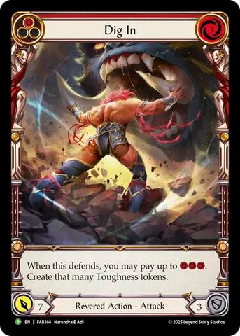 Dig In (Red) [FAB384] (Promo)  Rainbow Foil