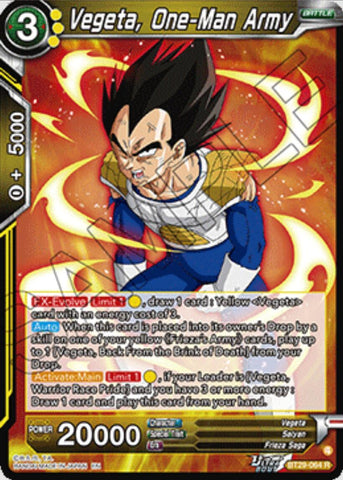 Vegeta, One-Man Army (BT29-064) [Fearsome Rivals]