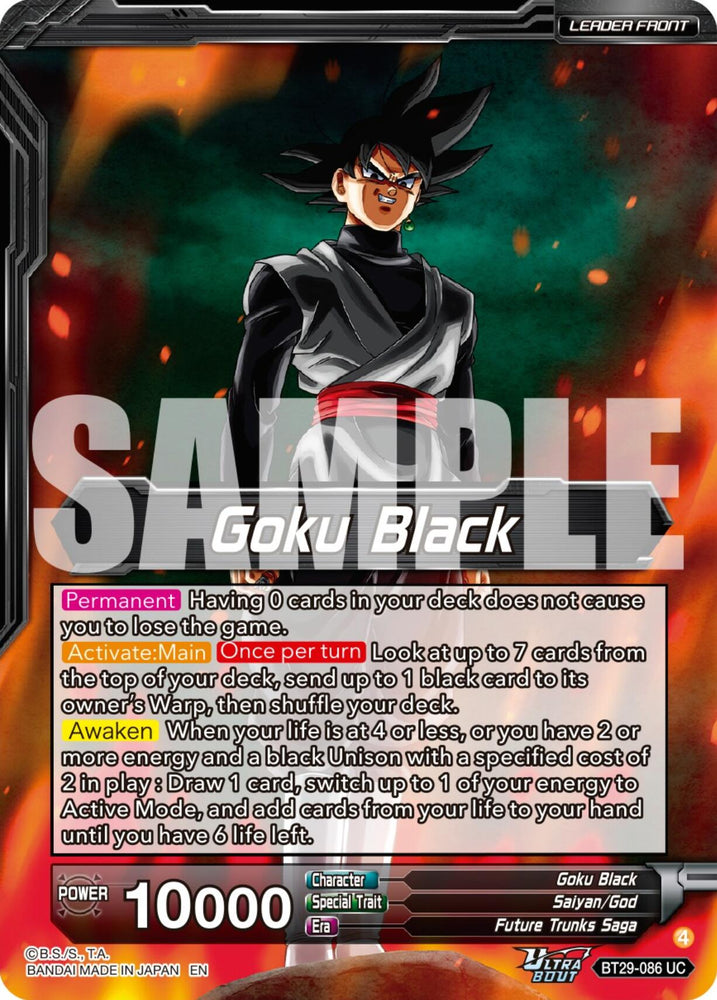 Goku Black // SS Rose Goku Black, Future of Despair (SLR) (BT29-086) [Fearsome Rivals]