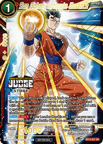 Son Gohan, Ultimate Essence (Judge Pack Vol.18) (Store) (BT14-007) [Judge Promotion Cards]