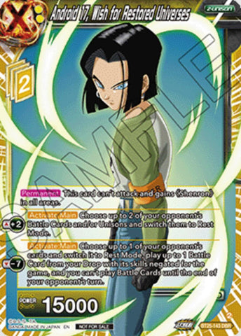 Android 17, Wish for Restored Universes (Ultra-Bout Series Tournament Pack Vol.1) (BT25-143) [Tournament Promotion Cards]