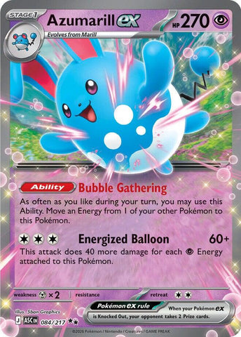 Azumarill ex (084/217) [Mega Evolution: Ascended Heroes]