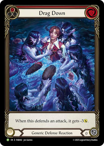 Drag Down (Red) [PEN331] (Promo)  Rainbow Foil