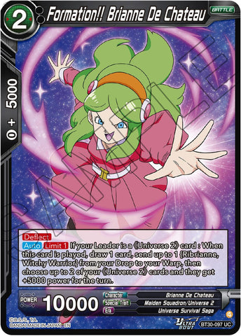 Formation!! Brianne De Chateau (BT30-097) [Three Glorious Fighters]