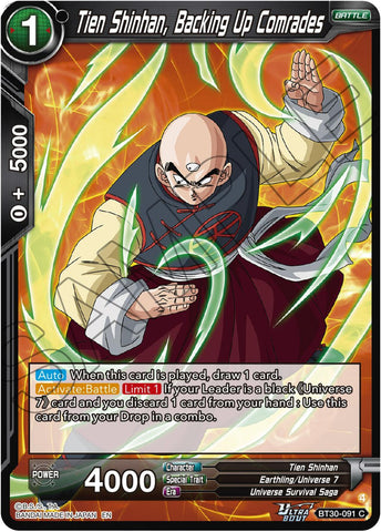 Tien Shinhan, Backing Up Comrades (BT30-091) [Three Glorious Fighters]