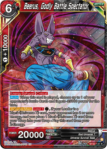 Beerus, Godly Battle Spectator (BT30-141) [Three Glorious Fighters]