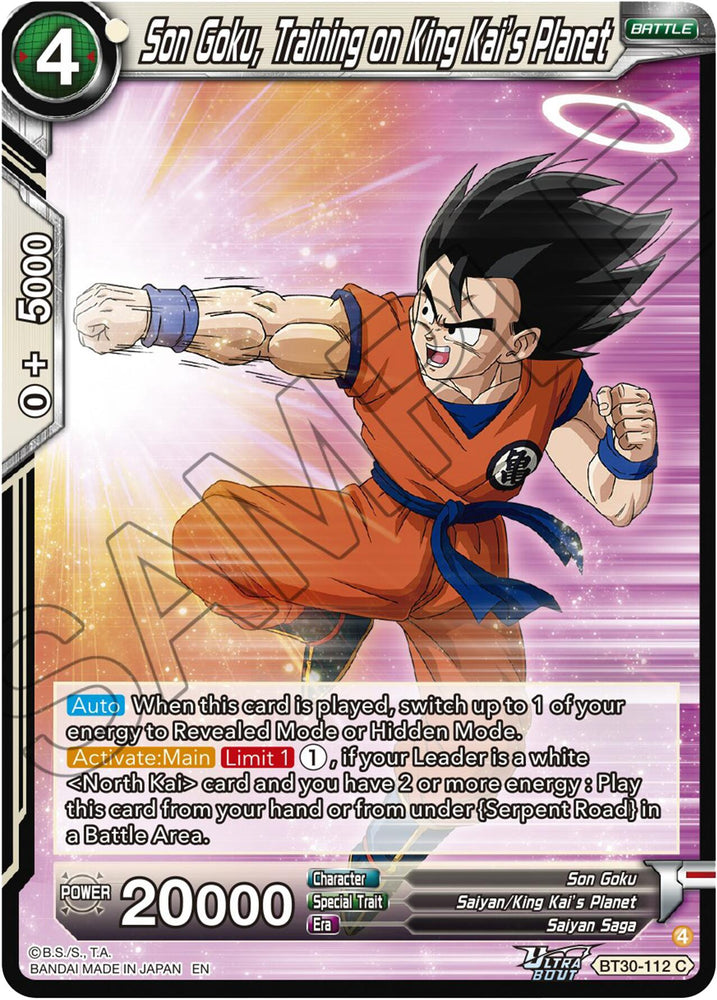 Son Goku, Training a King Kai's Planet (BT30-112) [Three Glorious Fighters]