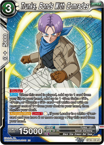 Trunks, Bonds With Comrades (BT30-129) [Three Glorious Fighters]