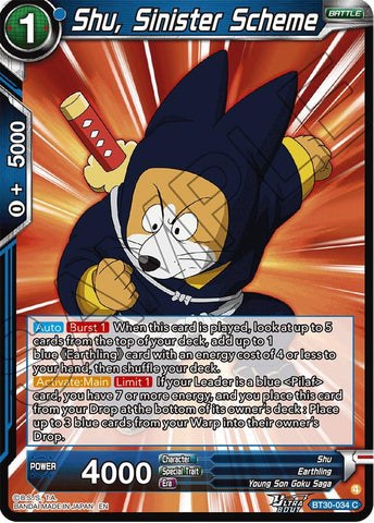 Shu, Sinister Scheme (BT30-034) [Three Glorious Fighters]