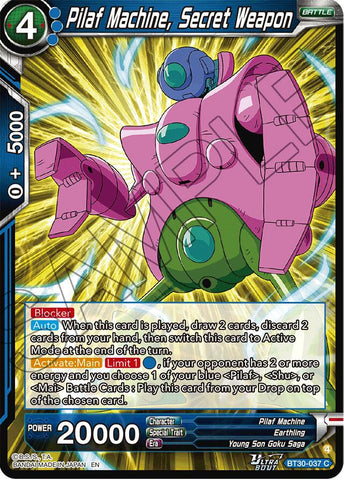 Pilaf Machine, Secret Weapon (BT30-037) [Three Glorious Fighters]