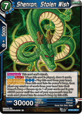 Shenron, Stolen Wish (BT30-038) [Three Glorious Fighters]