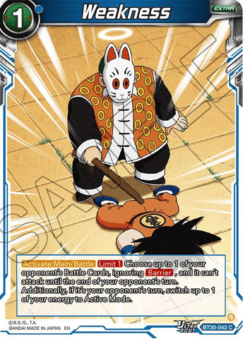 Weakness (BT30-042) [Three Glorious Fighters]