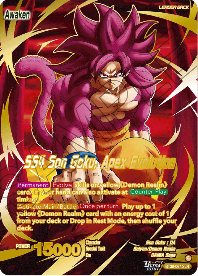 SS4 Son Goku (Mini) // SS4 Son Goku, Apex Evolution (SLR) (BT30-067) [Three Glorious Fighters]