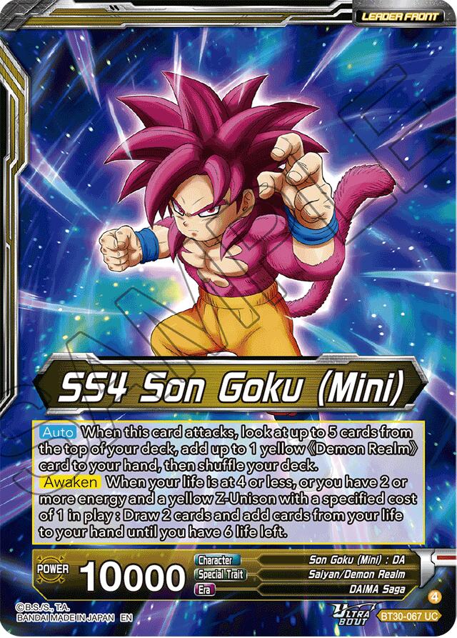 SS4 Son Goku (Mini) // SS4 Son Goku, Apex Evolution (SLR) (BT30-067) [Three Glorious Fighters]