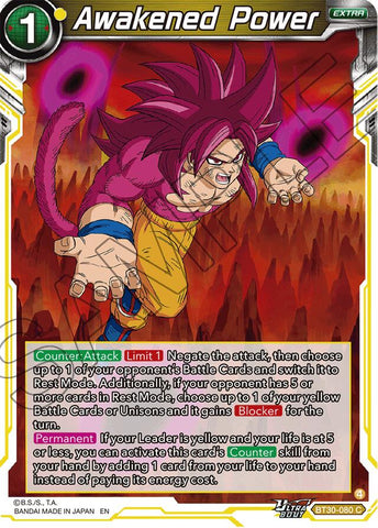 Awakened Power (BT30-080) [Three Glorious Fighters]