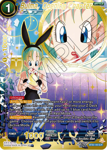 Bulma, Opening Chapter (SCR) (BT30-149) [Three Glorious Fighters]