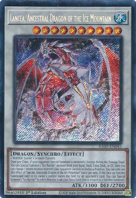 Lancea, Ancestral Dragon of the Ice Mountain (Secret Rare) [RA05-EN045] Secret Rare