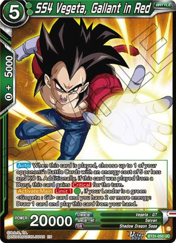 SS4 Vegeta, Gallant in Red (BT31-050) [Impact Beyond Dimensions]
