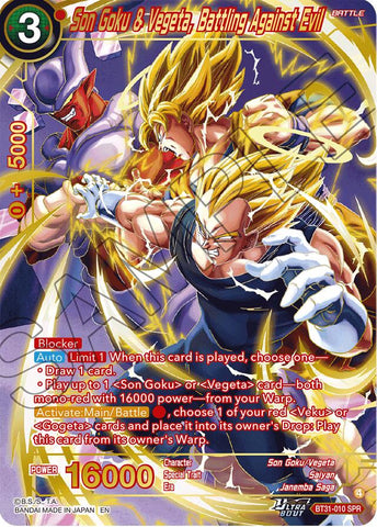 Son Goku & Vegeta, Battling Against Evil (SPR) (BT31-010) [Impact Beyond Dimensions]