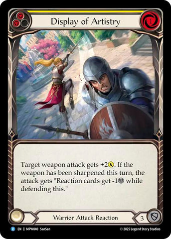 Display of Artistry (Yellow) [MPW040] (Mastery Pack Warrior)  Rainbow Foil