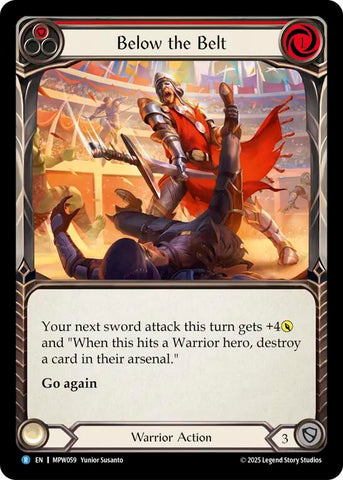 Below the Belt (Red) [MPW059] (Mastery Pack Warrior)  Rainbow Foil