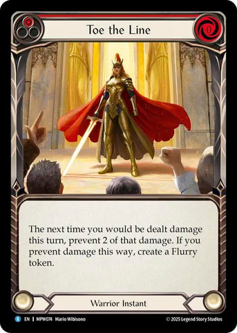 Toe the Line (Red) [MPW074] (Mastery Pack Warrior)  Rainbow Foil
