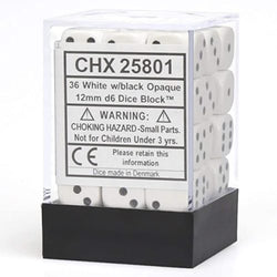 Chessex D6 Dice Set - 12mm (36 Dice)
