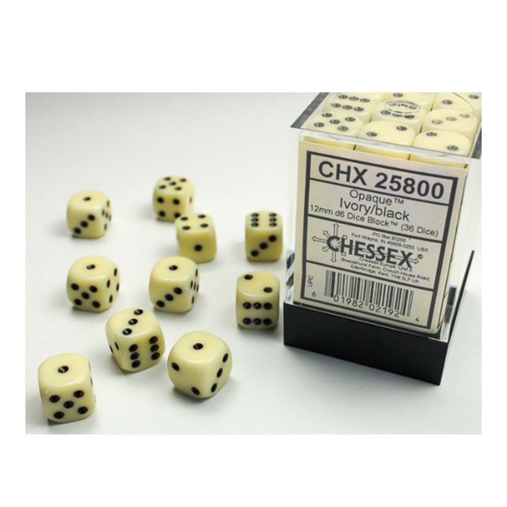 Chessex D6 Dice Set - 12mm (36 Dice)