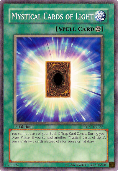 draw 2 card yugioh Mystical Cards of Light [LODT-EN058] Common