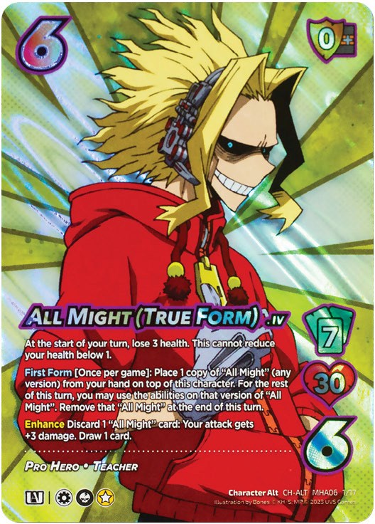 all might pokemon card My Hero Academia - Wave 1 If it is blocked All Might (True Form) [Jet