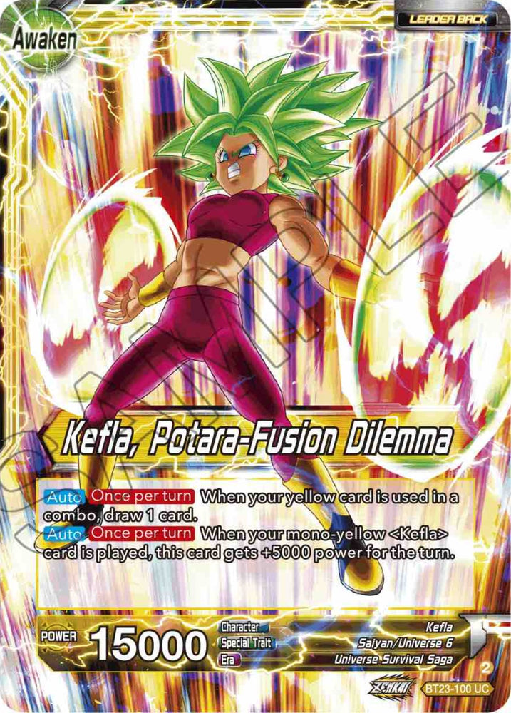 Kale & Caulifla // Kefla, Potara-Fusion Dilemma (BT23-100) [Perfect Co