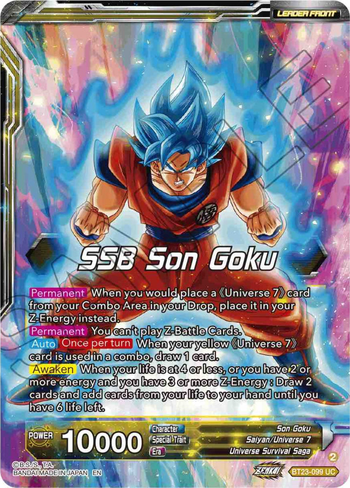 dragon ball super card game son goku the awakened power SSB Son Goku // Son Goku, Autonomous Awakening (BT23-099) [Perfect Com