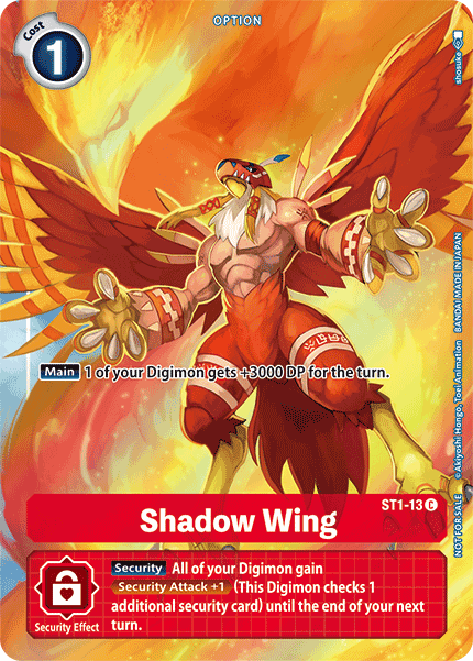 digimon card game gaia red Shadow Wing [ST1-13] (Alternate Art) [Starter Deck: Gaia Red Promos]
