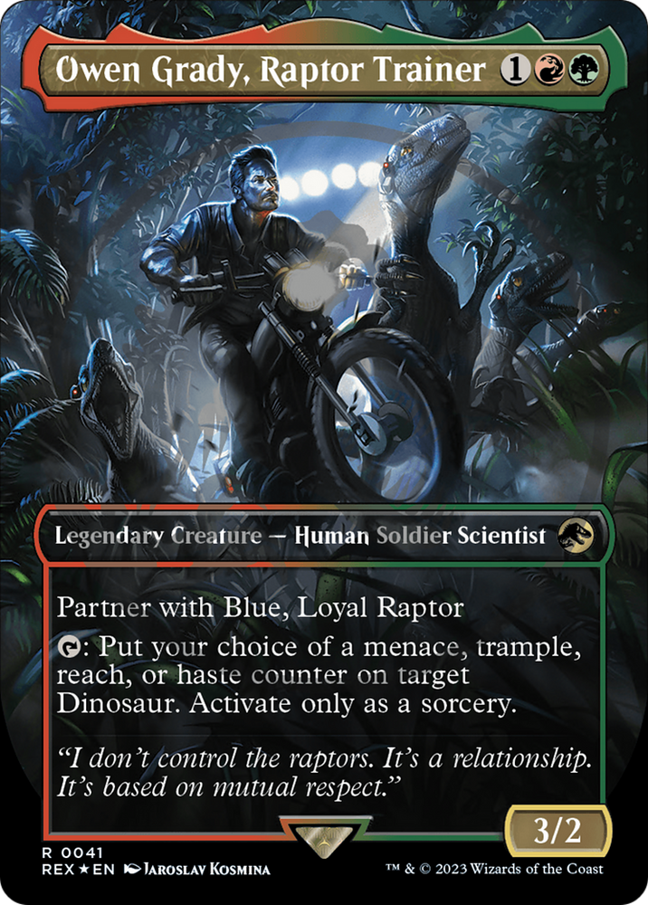 Owen Grady, Raptor Trainer Emblem (Borderless) [Jurassic World Collect
